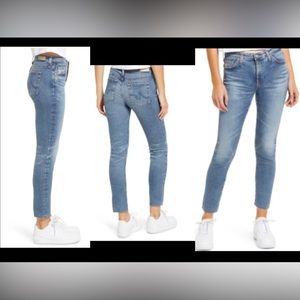 AG Adriano Goldschmied Prima Ankle Cigarette Raw Hem Jeans Size: 24